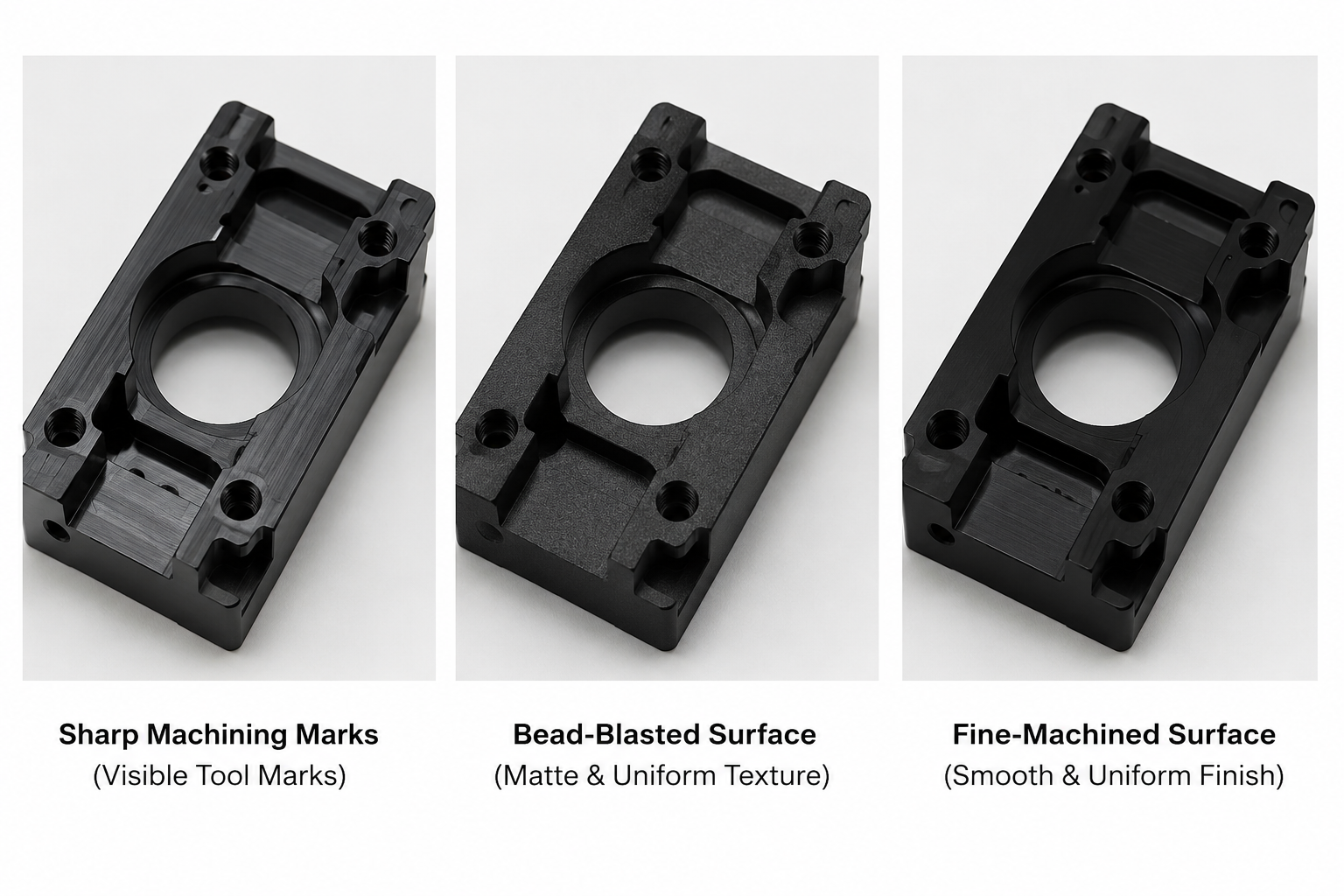 Black Anodise Finish For CNC Machined Aluminum Parts
