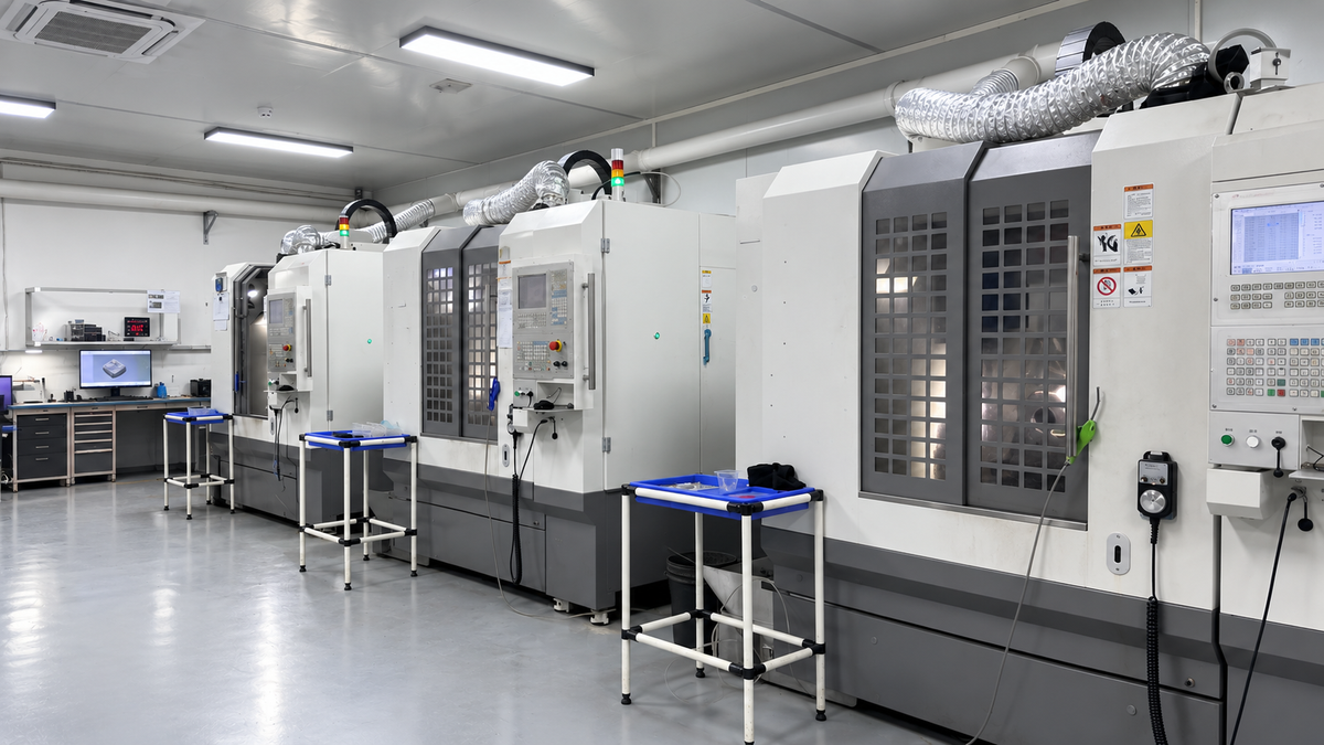 Precision CNC Machining Workshop with Advanced Manufacturing Equipment
