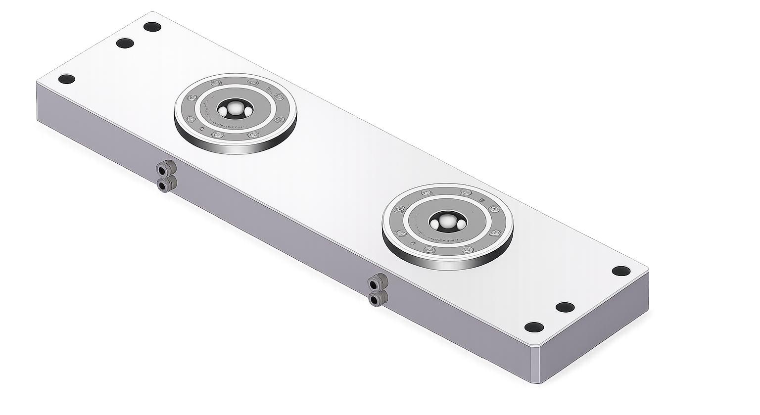 Two Station Bridge Type Zero Point Clamping System For Fourth Axis Machining