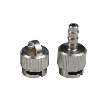 precision cnc machined stainless steel hose barb connector