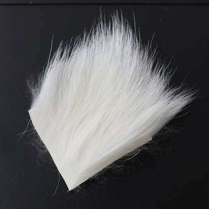 Soft White and Brown Fur for Fishing Tackle Customization 2